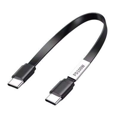 100W USB C to USB C Charging Cable Flat SiliconeCord Data Sync Charging Cord Efficient Type C Cord Fast for Phone 16 Pad