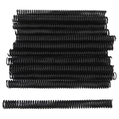 50 Pack Plastic Spiral Binding Coils, 170 Sheet Capacity, 4:1 Pitch, Black, 48Loops, for Letter Size, Coworkers, Office and Educational Tasks (Black)