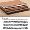50 Pack Plastic Spiral Binding Coils, 170 Sheet Capacity, 4:1 Pitch, Black, 48Loops, for Letter Size, Coworkers, Office and Educational Tasks (Black) view 2