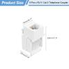 MECCANIXITY 5 Pack RJ11 Cat 3 Telephone Jack, Cat3 Coupler Phone No Punch Down Tool-Free Module Connector Adapter, White, 19mm view 2