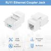 MECCANIXITY 5 Pack RJ11 Cat 3 Telephone Jack, Cat3 Coupler Phone No Punch Down Tool-Free Module Connector Adapter, White, 19mm view 3