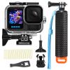 BO&DQQ 196FT/60M Waterproof Case Compatible with Go Pro Hero 13/12/11/10/9 Black,Protective Underwater Snorkeling Diving Housing with Cameras Handle Mount Accessories Kit view 1