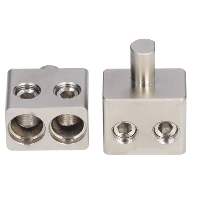 Audio Amplifier Dual Input, Car Audio One Point Two Splitter 2 Pcs Car Audio Amp Input with High Hardness for Car Audio