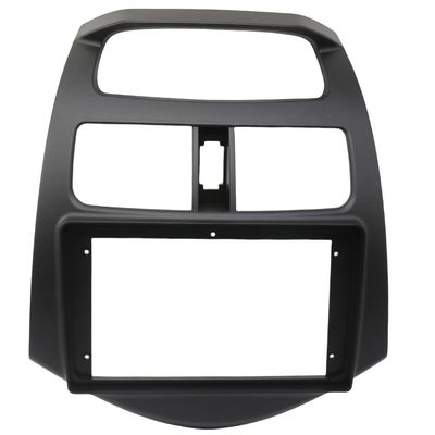 QIDALASER 9 Inch Car Radio Frame for Chevrolet Spark 2010-2013 Stereo Playe Dashboard Panel Large Screen DVD MP5 Multimedia Trim Kit (Black Frame)