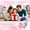 QearFun Kids Unicorn Bluetooth Headphones, 60H Playtime, 74/85/94dB Safe Volume Limit, Metallic Gradient Wireless Headset with Mic, Fast Charging, Foldable, Wired Mode for Girls School/Tablet/Travel view 2