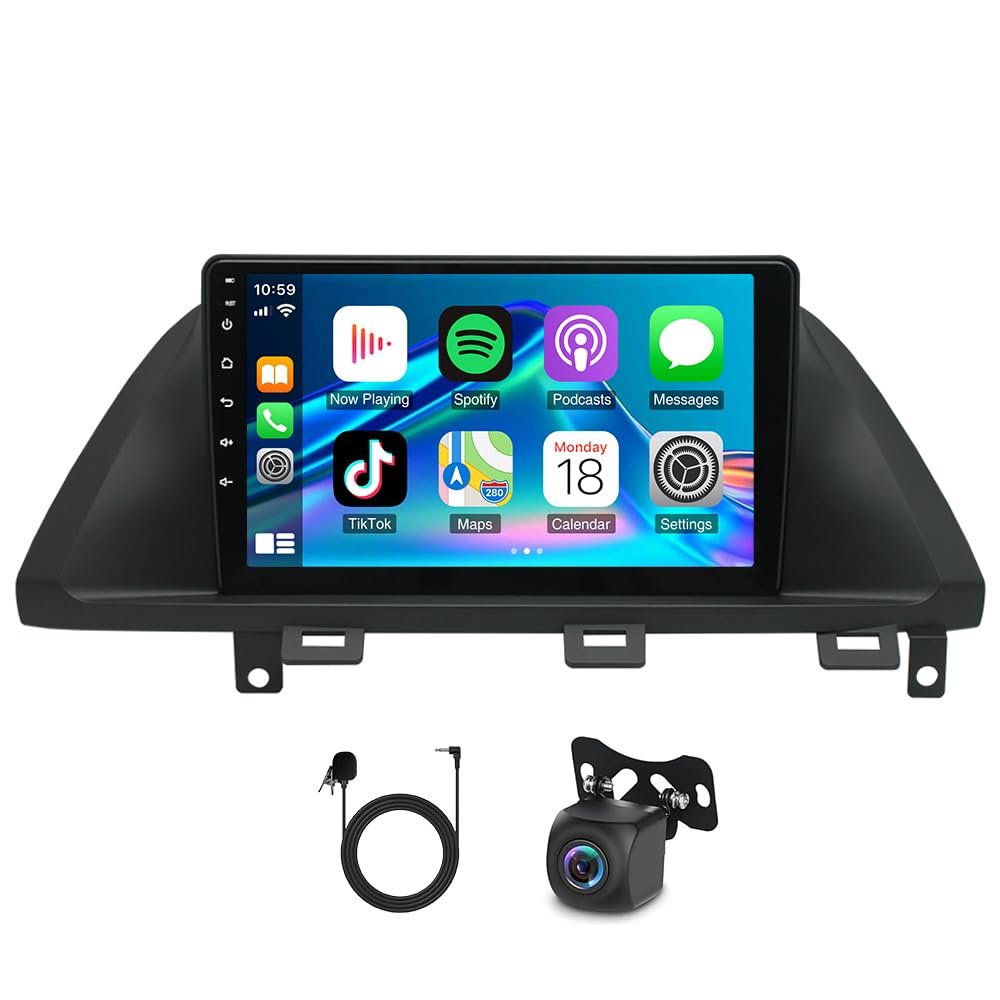 4+64G Android 14 Car Stereo Radio for Honda Odyssey 2005-2010, 10inch Touch Screen Stereo with Wireless Carplay Android Auto 8 Core FM/RDS Radio Receiver WiFi GPS Buetooth DSP 32EQ Backup Camera&Mic