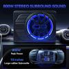 10" 800W Slim Under Seat Powered Car Subwoofer with Stereo Surround Sound & Blue LED Ambient Light, Slim Bass Built-in High to Low, for Car/Truck Audio Sub Built in Amplifier, High/Low Level Input view 4