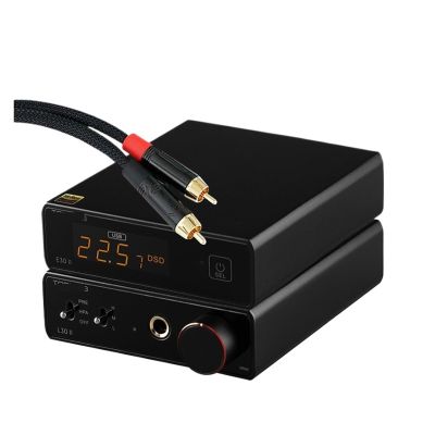 L6AS0F7 E30 II Decoder + L30 II Headphone Amplifier+RCA Cable(E30II-L30II Black)