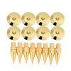 8 Pcs Copper Speaker Spikes Pads with Gold Plating, Universal Shock Base Isolation for Amplifier Turntable (25x4mm) view 1