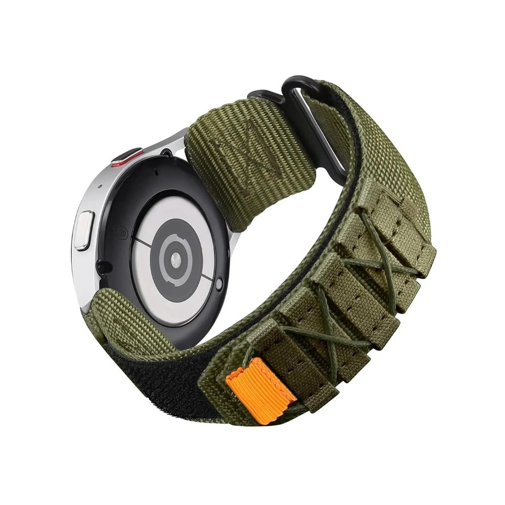 20mm Nylon Strap for Samsung Galaxy Watch 7 6 5 4 40/44mm 5Pro 6Classic for Huawei Watch GT5 4Pro 22mm Band(Green,22MM_L-210MM)