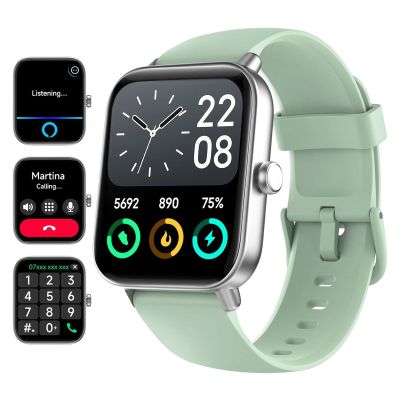 aeac Smart Watches for Women Men Android & iPhone, Alexa Built-in, 1.8" Touch Screen Smartwatch with Answer/Make Calls, Fitness Watch with IP68 Waterproof Heart Rate/Sleep Monitor, 120+ Sport Modes