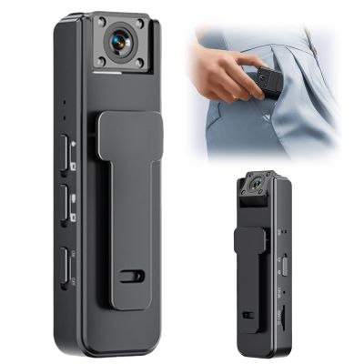 Lightweight Wearable Body Camera, 1080P HD Portable Body Worn Camcorder Camera with Night Vision Loop Recording Back Clip, Suitable for Traveling, Driver, Delivery Man, Lecture Recording (1)