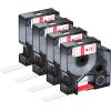 KCMYTONER 4 Pack Compatible for Dymo D1 45012 S0720520 Label Maker Tape Red on Clear 1/2 inch x 23 feet Label Tape for LabelWriter 400 Duo 450 Duo view 1