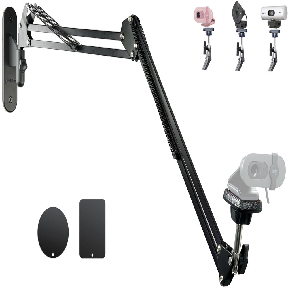 AceTaken Brio-101 Webcam Magnetic Wall Mount Holder Stand for Logitech Brio 100, Brio 300 301,Brio 500 501,C270,C310 webcams
