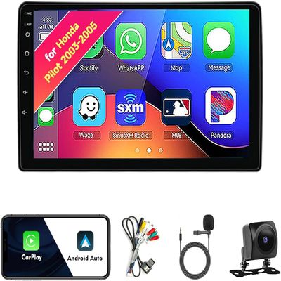 8CORE 4+64GB Android 14 Car Radio Stereo for 2003-2005 Honda Pilot - 9.14" QLED Touch Screen, Upgrade Dash Kit with CarPlay & Android Auto, GPS Navigation, SWC Support, Bluetooth 5, WiFi, 4/5G,