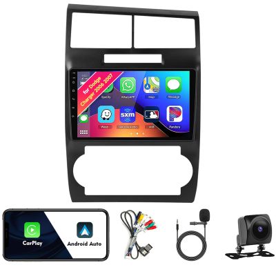 Car Radio Stereo for Dodge Charger 2006 2007 Magnum 2005-2007, Android 13, 9" IPS Touch Screen Upgrade Dash Kit with CarPlay & Android Auto, GPS Navigation DSP SWC 5G WiFi Camera 4CORE 1+32GB