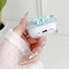 Cute AirPods 4 Clear Case Cover, Girly 3D Bow Design Soft TPU Protective Shockproof Kawaii Apple iPod 4th Generation Cover with Cleaner Kit & Keychain Girls - Turquoise view 4