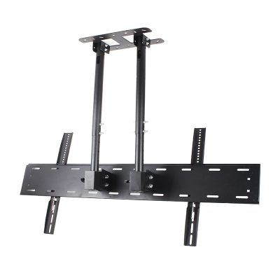 GPWDIEJB TV Stand Ceiling TV Mount Bracket, Adjustable Height Double Pole Single Screen TV Mount for 60-100 Inch TVs, Metal Expansion Screw Fixing,2m
