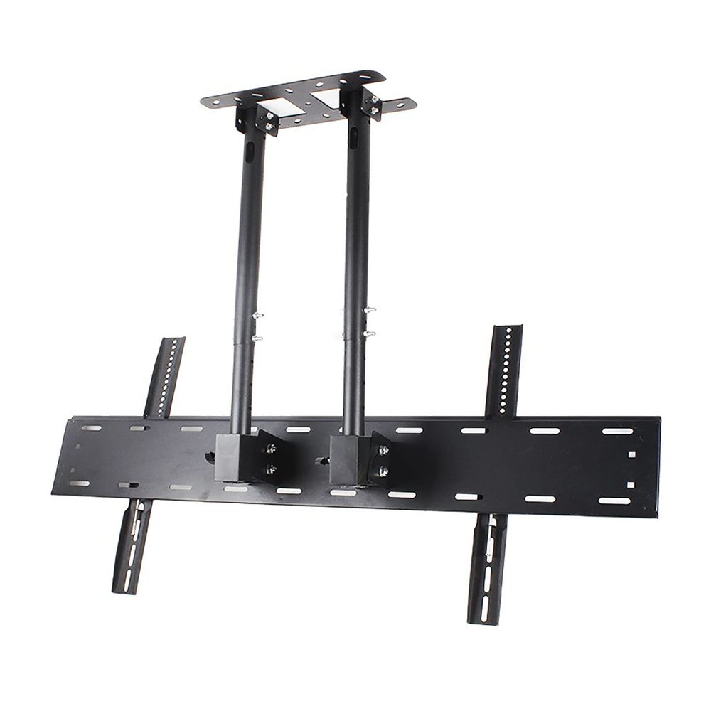GPWDIEJB TV Stand Ceiling TV Mount Bracket, Adjustable Height Double Pole Single Screen TV Mount for 60-100 Inch TVs, Metal Expansion Screw Fixing,2m