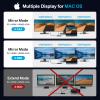 USB C Docking Station Dual Monitors,Laptop Docking Station with Dual HDMI 4K@60HZ,1*VGA 1080P@60HZ,2 * 5G USB A,1 * 5G USB C,3.5MM Audio,PD100W;8 in 1 Dock Station for MacBook/Windows (Grey) view 4