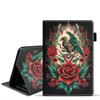 BXIKEOPIU Case for Amazon Kindle Fire HD 10 Tablet (10.1 inch, 9th/7th Generation, 2019/2017 Release), Slim PU Leather Stand Folio Cover with Auto Wake Sleep, Mexican Flag Mayan Aztec Totem view 1