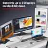 USB C Docking Station Dual Monitors,Laptop Docking Station with Dual HDMI 4K@60HZ,1*VGA 1080P@60HZ,2 * 5G USB A,1 * 5G USB C,3.5MM Audio,PD100W;8 in 1 Dock Station for MacBook/Windows (Black) view 4