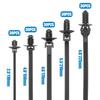 XINGO 150 PCS Push Mount Zip Ties-5 Types, Nylon Car Mount Wire Tie Snap in Cable Zip Ties, Black Push Mount Cable Ties Automotive Zips Tie Fastener Wire Harness Clips for Wire Tying view 2