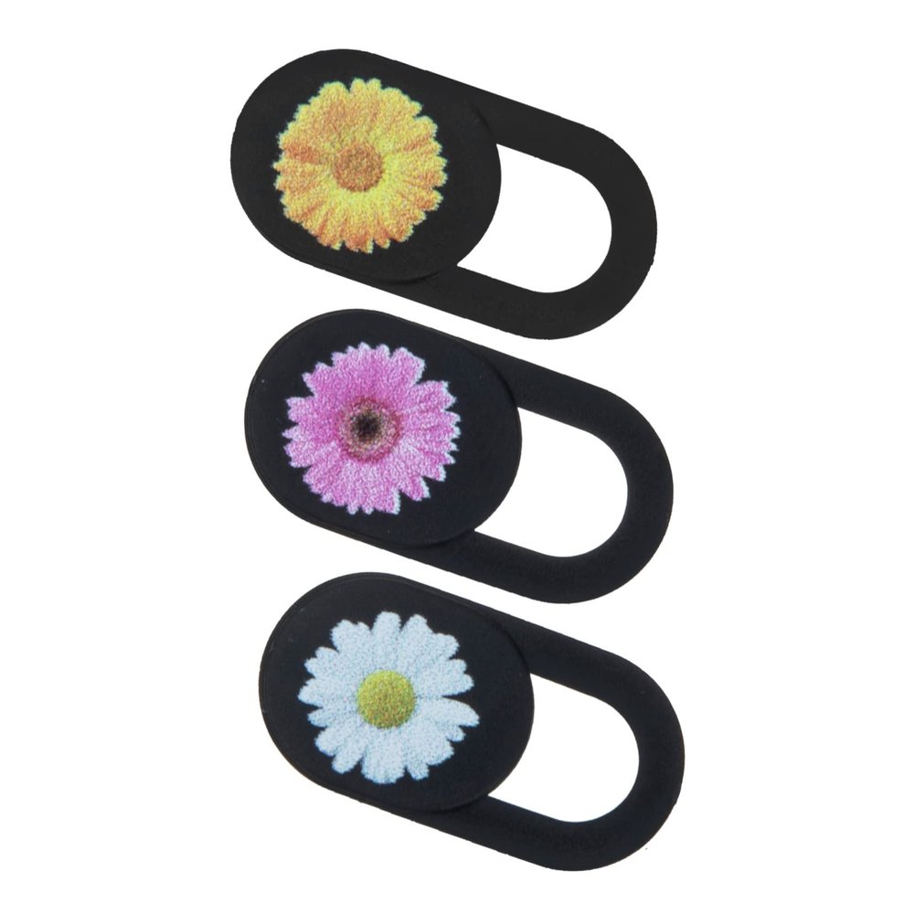 Uonlytech 3pcs Cover Slide Laptop Webcam Lid Privacy Cover Slider Rustic Flower Pattern Digital Privacy for Laptop