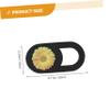 Uonlytech 3pcs Cover Slide Laptop Webcam Lid Privacy Cover Slider Rustic Flower Pattern Digital Privacy for Laptop view 2