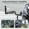 Aluminum Alloy Motorcycle Camera Clamp Mount for DJI Osmo Pocket 3/insta360/Gopro Hero, Motorcycle Bike Handlebar Stabilizer, Super Clamp with 1/4 Screw&360 Ball Head, Heavy-Duty Mount Accessories view 3