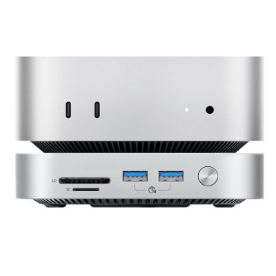 ORICO MiniMate 4TB External SSD for Mac mini M4 - Dual SSD (2TB 3200MB/s + 2TB 1000MB/s) with USB 3.0 Hub, SD/TF 4.0 Reader, Desktop Expansion Storage & Port Replicator M4Ultra(4TB)