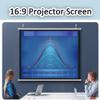 60" 16:9 Projection Screen, Foldable & Portable Manual Projector Screen for Home Theater, Education & Outdoor Use view 4