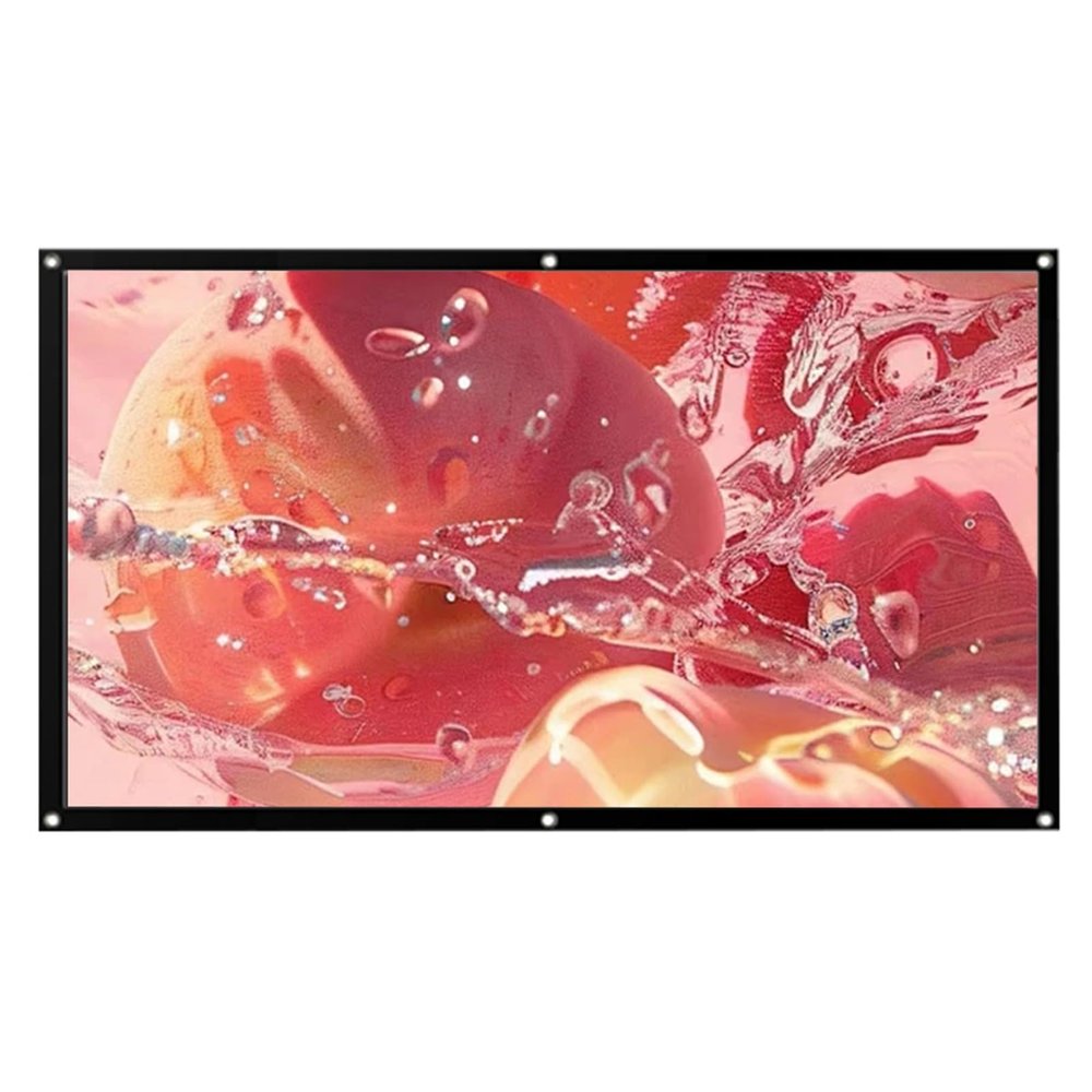 16:9 Projector Screen 150 Inch, Foldable Cinema Screen for Home Theater Indoor Outdoor(330x187CM/150in)(132x75CM/60in)