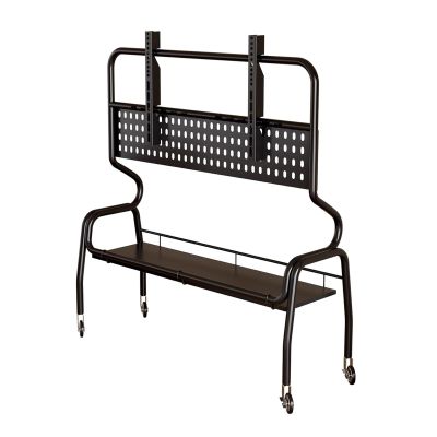 CMYCYDDPLY Mobile TV Stand, Television Stands for 43-85 Inch, Mobile TV Cart with Storage Rack, for Bedroom, Outdoor, Business, School(Black,90cm)