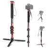 NEEWER 67.7" Camera Monopod Stand, Lightweight Carbon Fiber Travel Tripod with Detachable Base for DSLR Camcorder Video Recording, Telescopic Selfie Stick Trekking Pole, Max Load 13.2lb, TP71 view 1
