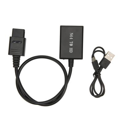 BAFOVY HD Link Cable for N64, Converter Adapter AV in HD Interface 1080P 720P, Support PAL NTSC Plug and Play Game, N64 AV Converter for 720P 1080P Output with Compact Design,ABS