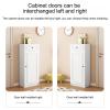 JHDXL Wooden Shoe Cabinet, Tall Shoe Rack, Cabinet for Closet Entryway Hallway, Shoe Organizer, Tall Narrow Shoe, Adjustable Shoe Rack Storage Organizer(Brown,45cm/17.7in) view 4