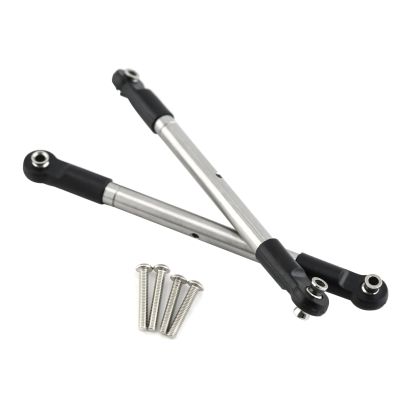 2Pcs Steel Front Steering Adjustable Tie Rod with Screws Kit for Traxxas 1/10 MAXX with WideMAXX 4x4 Truck-89086-4