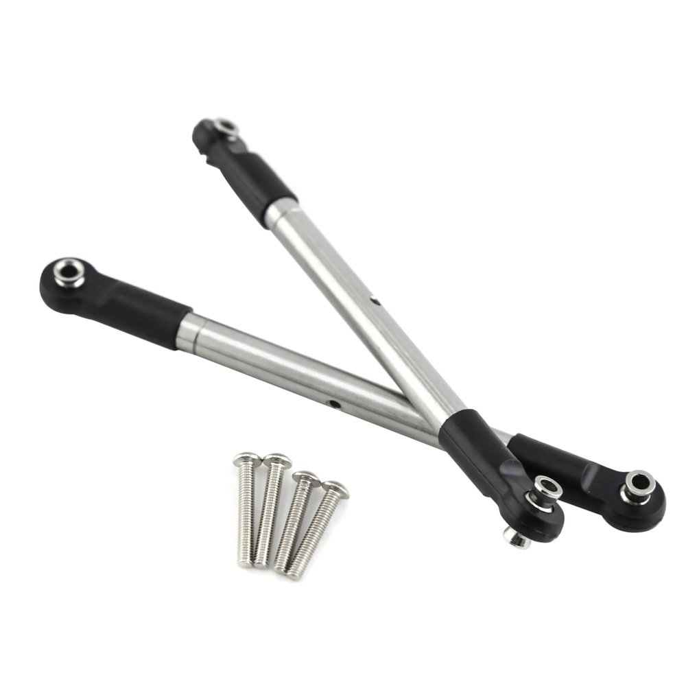 2Pcs Steel Front Steering Adjustable Tie Rod with Screws Kit for Traxxas 1/10 MAXX with WideMAXX 4x4 Truck-89086-4
