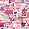 100Pcs Gymnastics Stickers for Girls for Water Bottle, Phone, Laptop - Gymnastics Party Supplies & Gifts - Sport Girl Stickers - Gift for Women & Men view 1