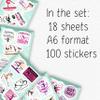 100Pcs Gymnastics Stickers for Girls for Water Bottle, Phone, Laptop - Gymnastics Party Supplies & Gifts - Sport Girl Stickers - Gift for Women & Men view 2