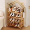 JHDXL Shoe Organizer, Multifunctional Shoe Cabinet, Metal Shoe Rack, Stackable Boot & Shoe Storage, Organizer for Entryway, Closet, Dorm & Small Spaces(Gold,45 * 90cm/17.7 * 35.6in)