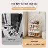 JHDXL Shoe Organizer, Multifunctional Shoe Cabinet, Metal Shoe Rack, Stackable Boot & Shoe Storage, Organizer for Entryway, Closet, Dorm & Small Spaces(Gold,45 * 90cm/17.7 * 35.6in) view 4