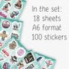 100Pcs Barber Stickers and Decals for Water Bottle, Laptop - Barbershop Stickers - Barber Gifts for Men, Party Supplies - Gift for Women & Men view 2