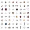 100Pcs Barber Stickers and Decals for Water Bottle, Laptop - Barbershop Stickers - Barber Gifts for Men, Party Supplies - Gift for Women & Men view 4