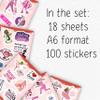 100Pcs Dance Stickers for Water Botlle, for Scrapbooking - Dancer Stickers - Gifts for Dancer - Dance Party Supplies - Gift for Women & Men view 2