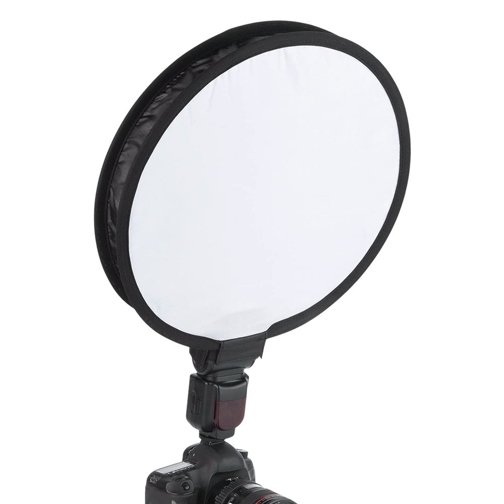 40CM Softbox Diffuser, Portable Foldable Round Shape Nylon Softbox Diffuser for Camera Flash Light Photography