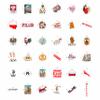 100Pcs Poland Stickers for Luggage, for Water Bottle, Polish Flag Stickers Small- Poland Party Supplies, Polish Gifts - Gift for Women & Men view 3