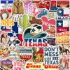 100Pcs Texas Stickers and Decals for Water Bottle, Laptop - Texas Gifts, Party Supplies & Dacorations - Austin and Houston Stickers Waterproof - Gift for Women & Men view 1