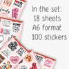 100Pcs Family Stickers for Scrapbooking, Water Bottle - Family Gifts Ideas, Party Supplies & Decoration - Gift for Women & Men view 2